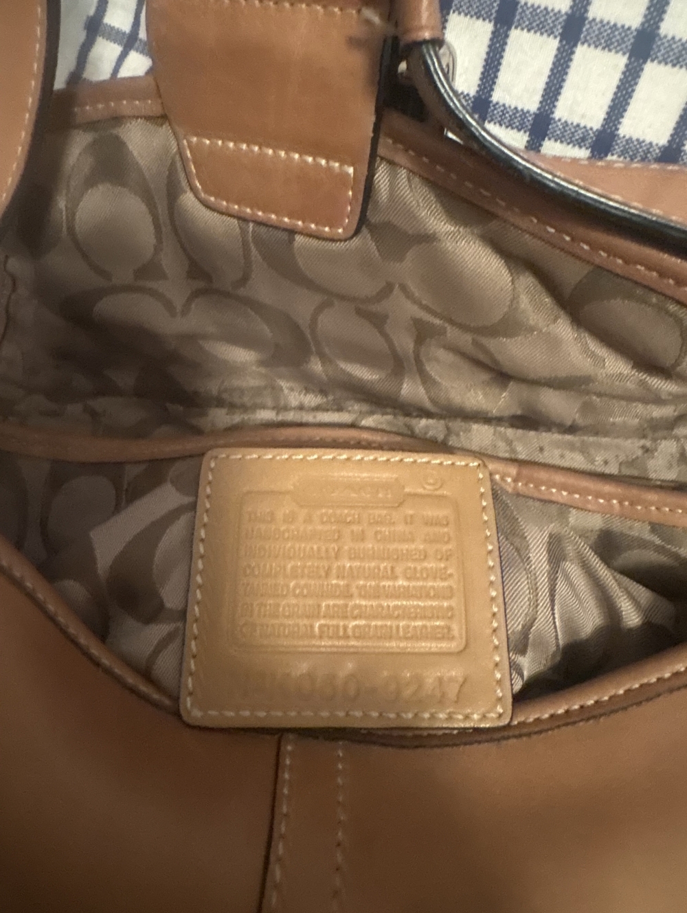 Coach Tan Leather Shoulder Bag with Buckle Accent - Picture 4 of 4